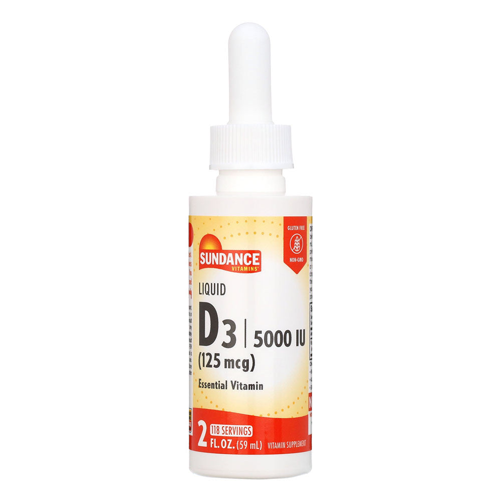 Sundance Vitamin D3 5000 IU Supplement Liquid, 2 Oz